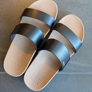 Reef Kids Cushion Vista Sandals - Kids (Girl) Size 3, Black And Tan